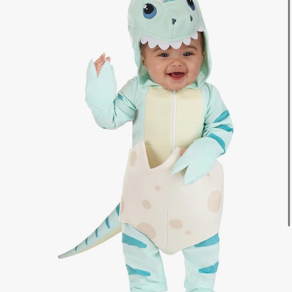 Dinosaur Baby Costume - Green and Cream